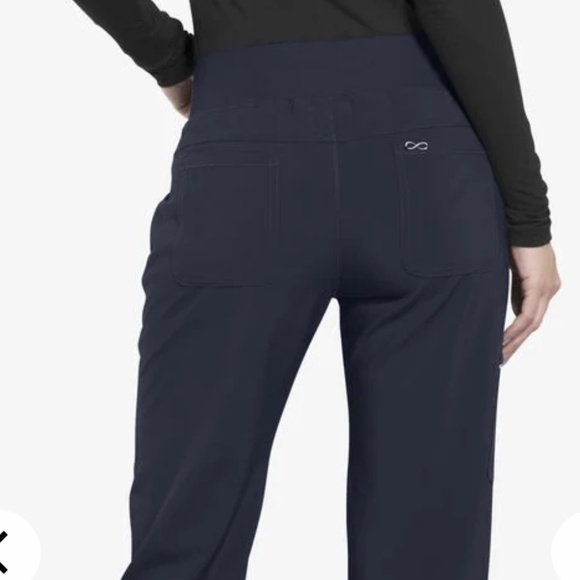 Cherokee Infinity Navy Blue Jogger Stretchy Scrub Pants Women’s Size XL - Picture 2 of 10